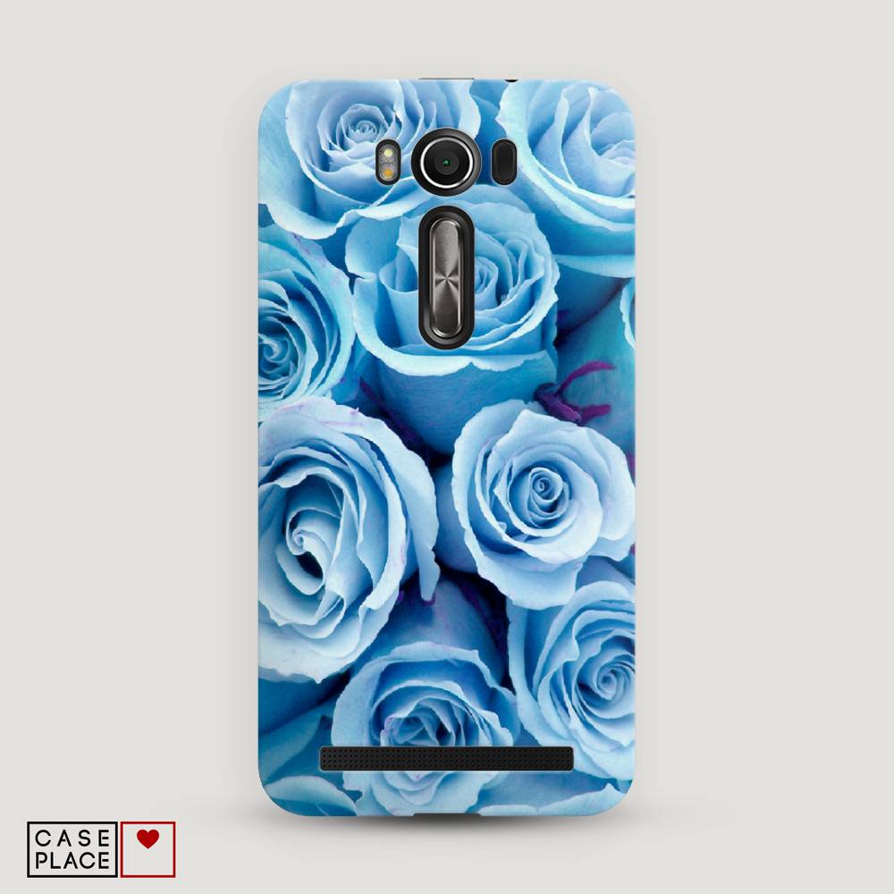 фото Чехол awog "лазурные розы" для asus zenfone 2 laser ze550/551kl