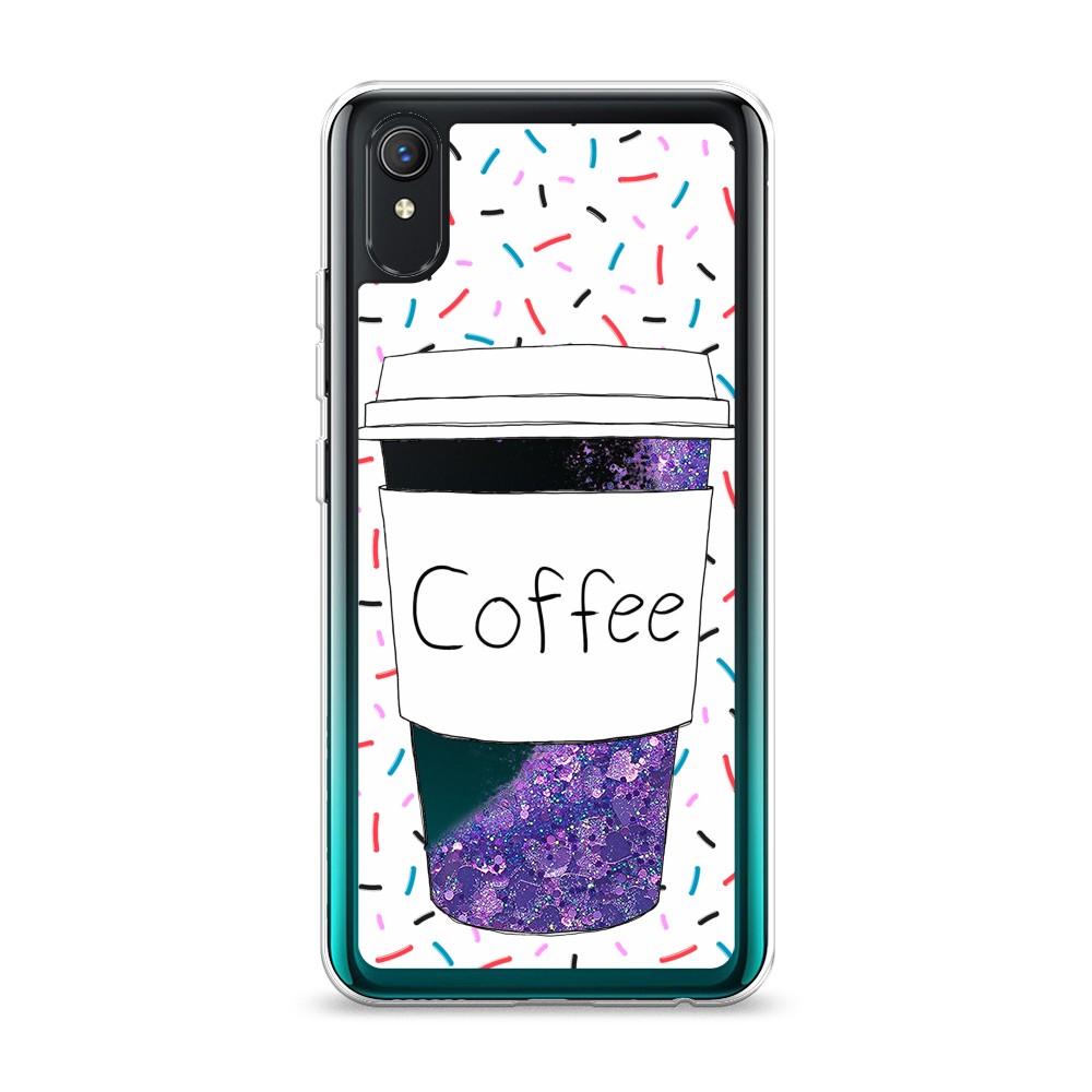 

Жидкий чехол с блестками "Coffee прозрачный стакан" на Vivo Y1s, 263292-1