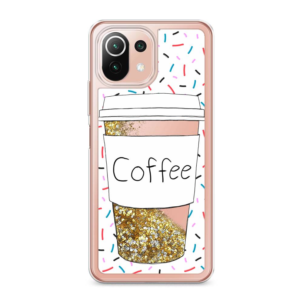 

Чехол Awog на Xiaomi Mi 11 Lite/5G NE "Coffee прозрачный стакан", Разноцветный, 311790-1