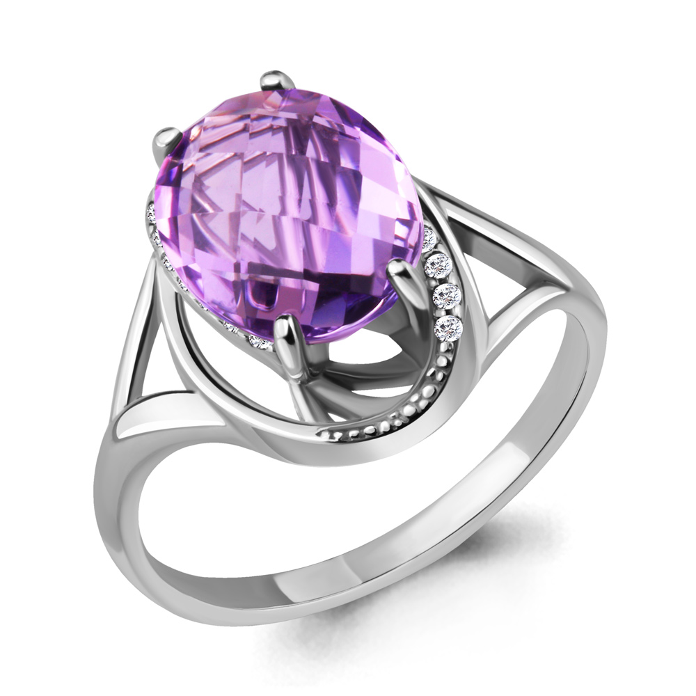 

Кольцо из серебра с аметистом р. , Aquamarine 6534404А_925_р, 6534404А_925_р