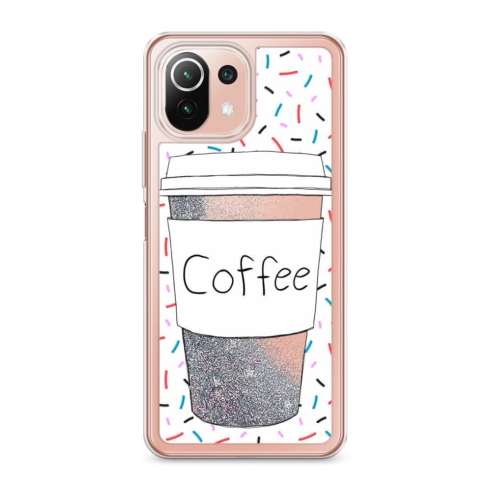 

Чехол Awog на Xiaomi Mi 11 Lite/5G NE "Coffee прозрачный стакан", Разноцветный, 311791-1
