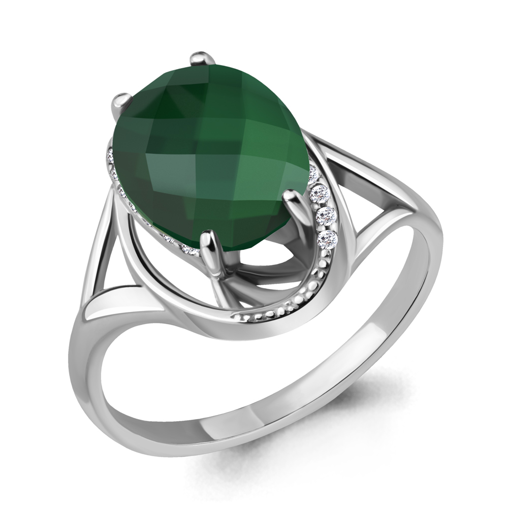 

Кольцо из серебра с агатом р. , Aquamarine 6534409А_925_р, 6534409А_925_р