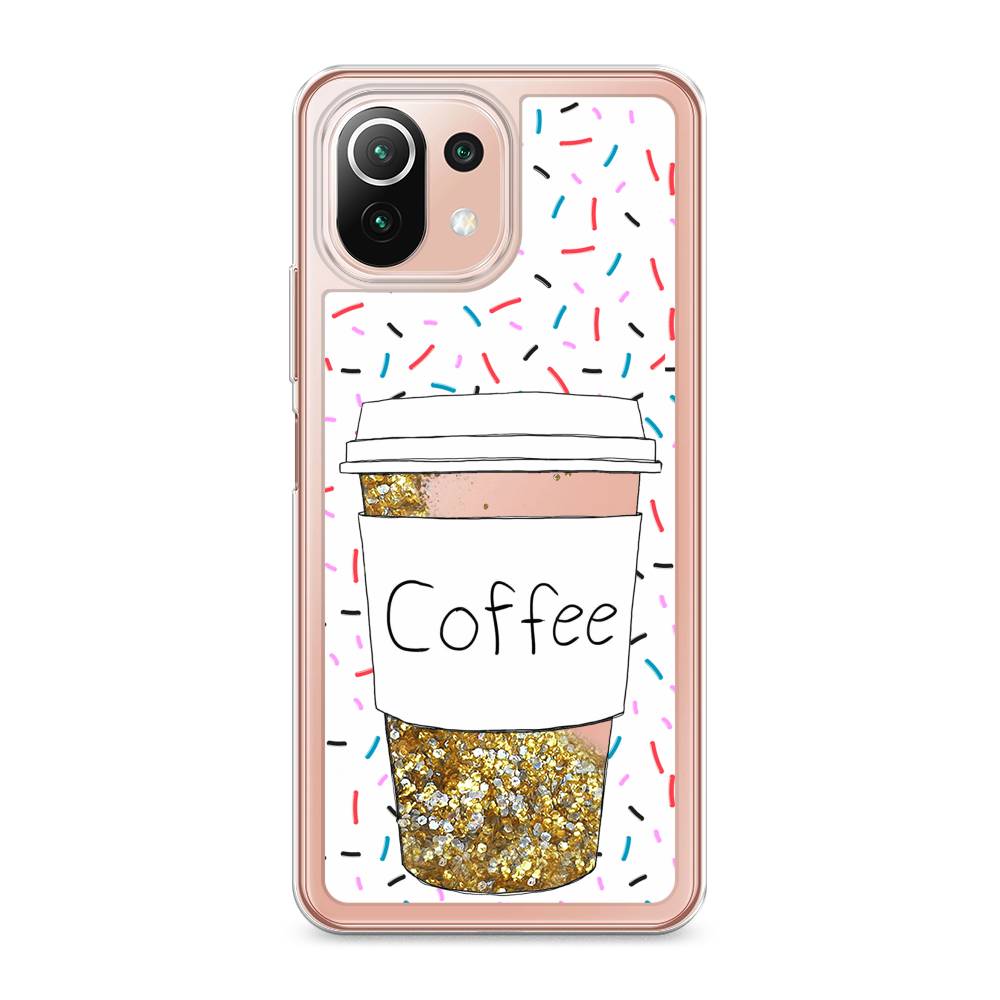 

Чехол Awog на Xiaomi Mi 11 Lite/5G NE "Coffee прозрачный стакан", Разноцветный, 310290-1