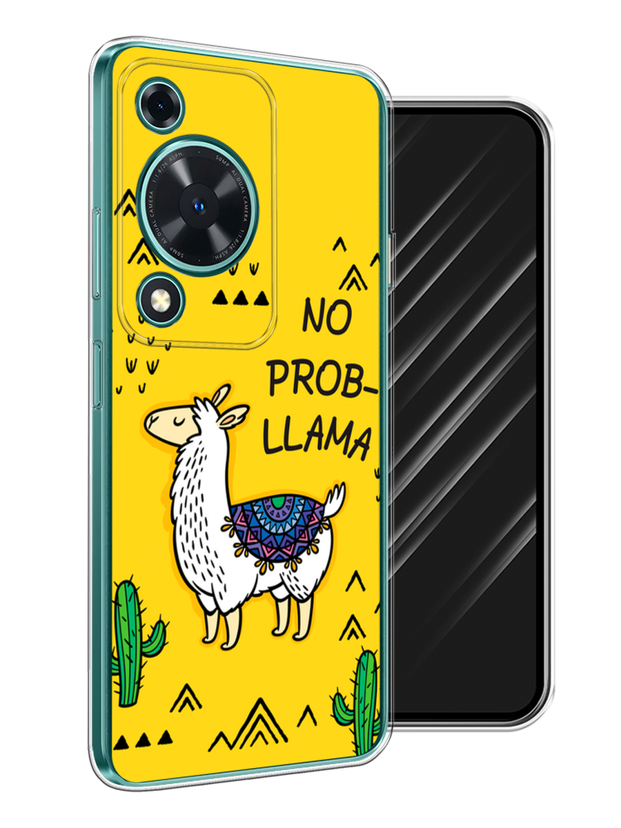 

Чехол Awog на Huawei Nova Y72 "No probLLama", Желтый;черный;синий, 6123650-1