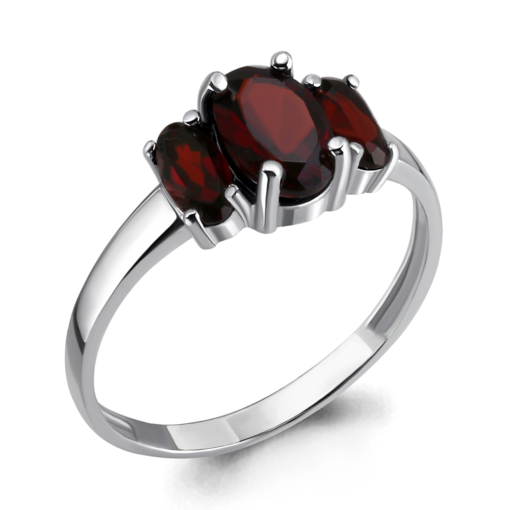 

Кольцо из серебра с гранатом р.  Aquamarine 6535403_925_р, 6535403_925_р