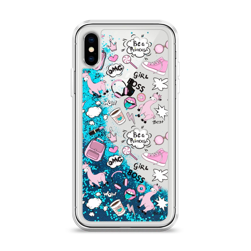 

Чехол Awog на Apple iPhone XS (10S) / Айфон XS (10S) "Стильная лама", Разноцветный, 11893-1