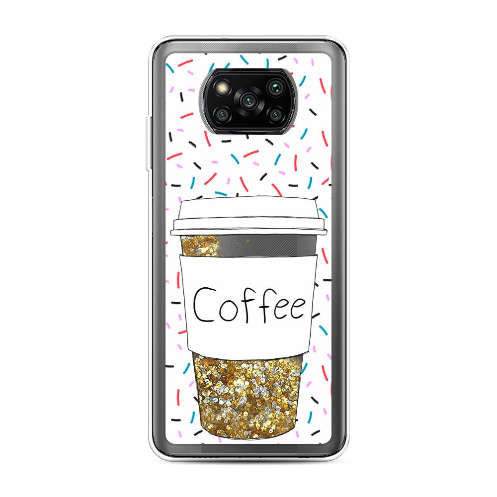 

Чехол Awog на Poco X3/X3 Pro "Coffee прозрачный стакан", 310690-1