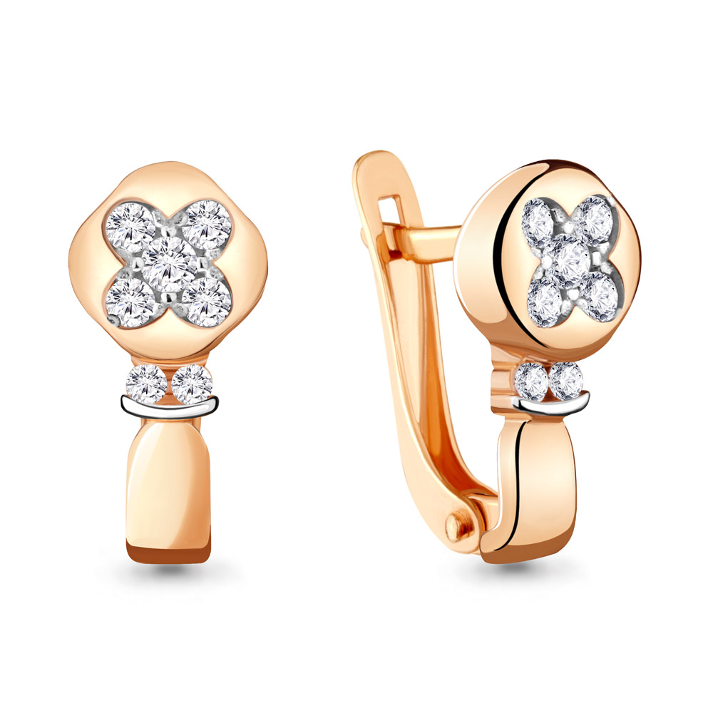 

Серьги из серебра с фианитом Aquamarine 48070А_925_з, 48070А_925_з