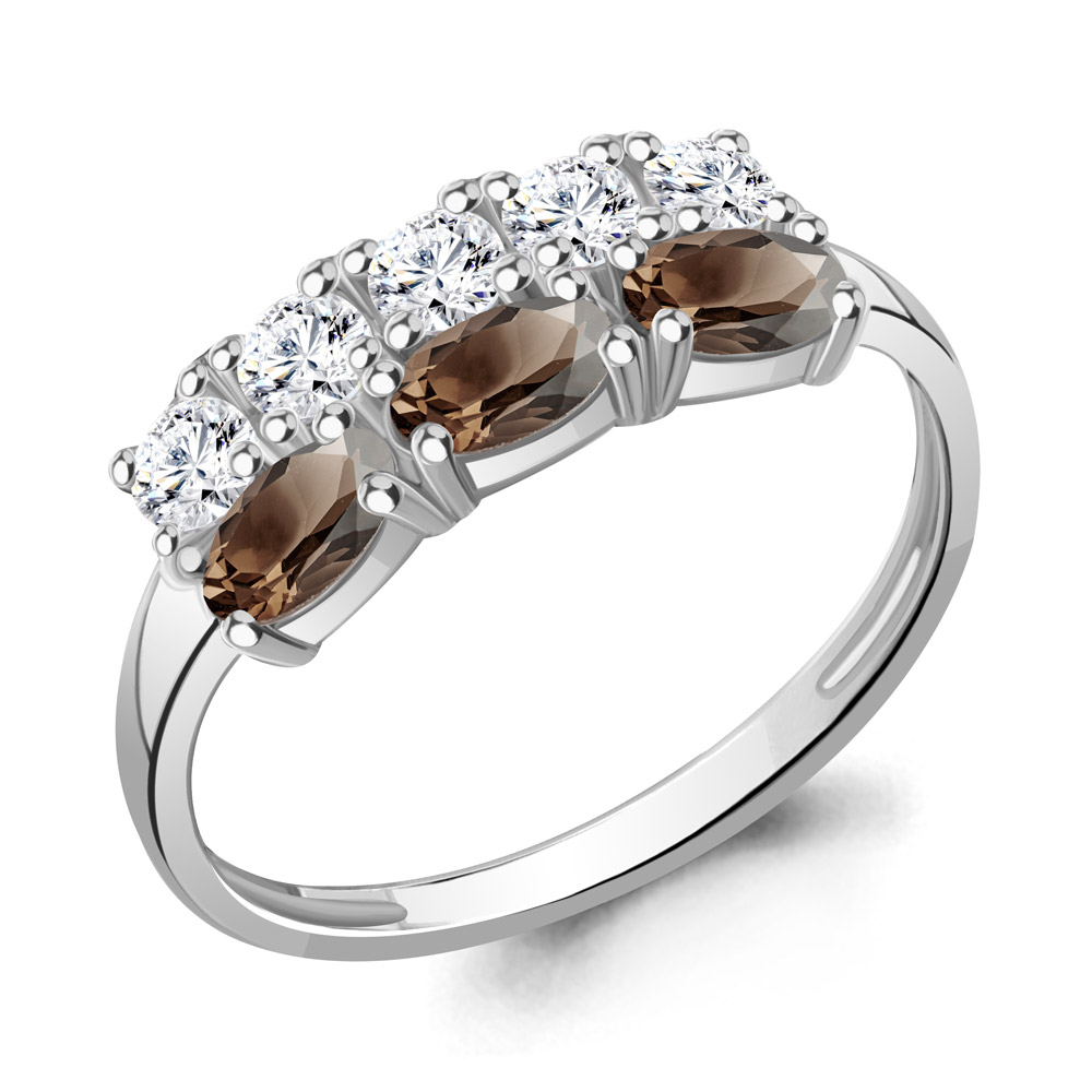 

Кольцо из серебра с кварцем р. , Aquamarine 6535501А_925_р, 6535501А_925_р