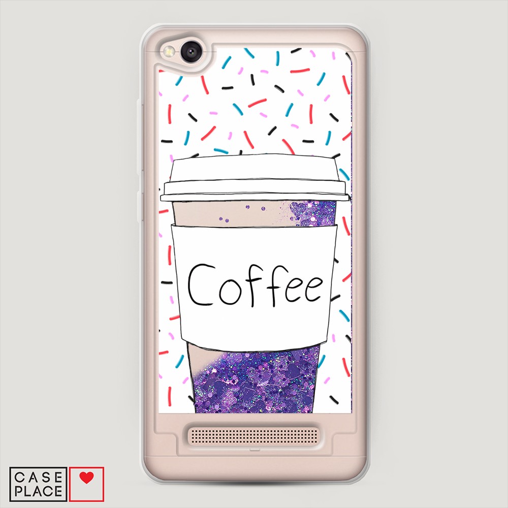 

Жидкий чехол с блестками "Coffee прозрачный стакан" на Xiaomi Redmi 4A