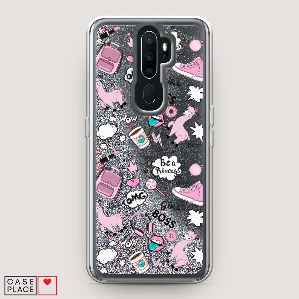 

Чехол Awog на Oppo A5 (2020) "Стильная лама", Разноцветный, 251391-1