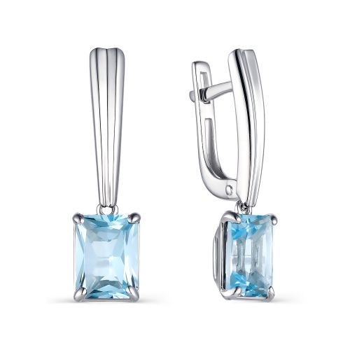 

Серьги женские из серебра АЛЬКОР 02-1680/00ТБ-00 топаз, 02-1680/00ТБ-00