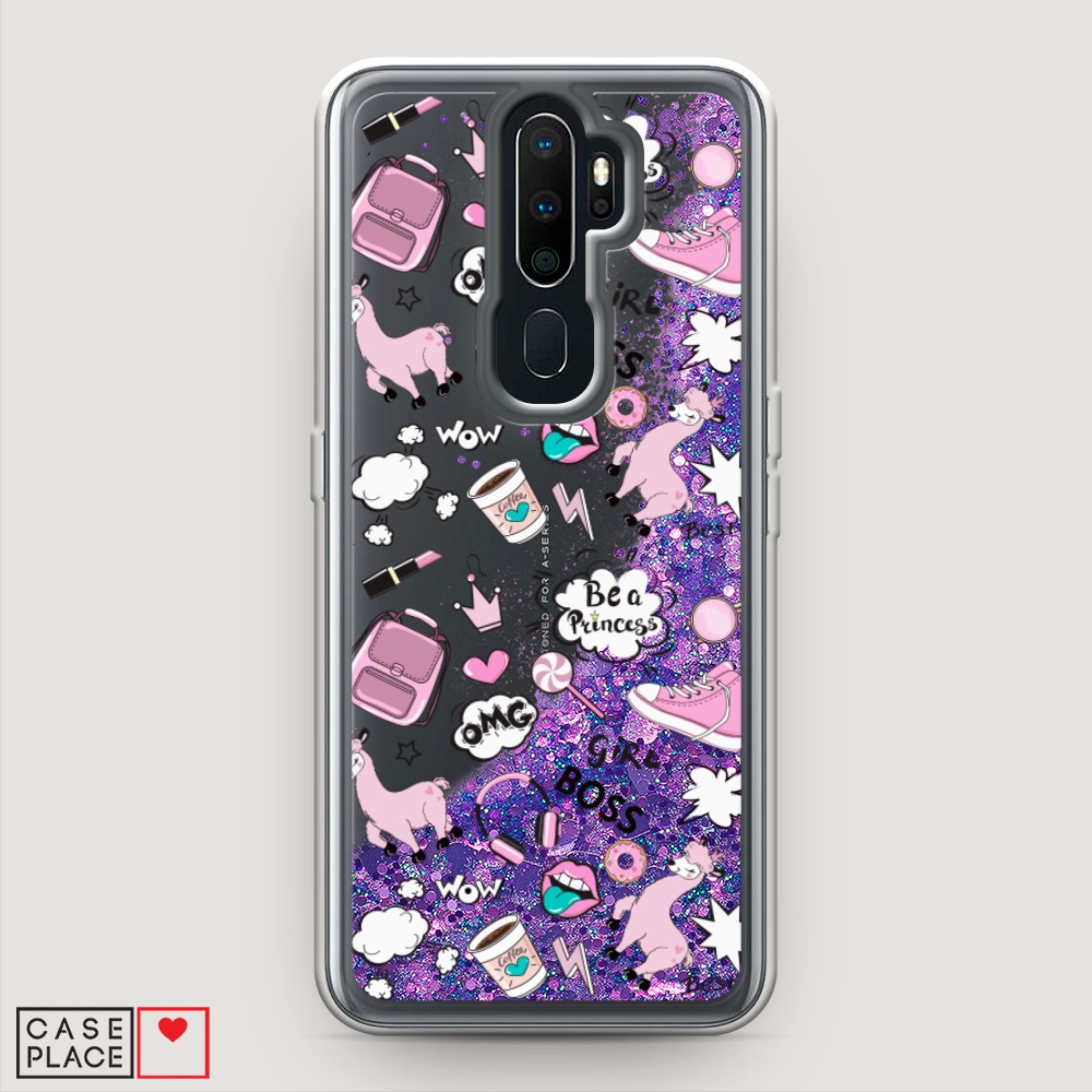 

Чехол Awog на Oppo A5/A9 2020 "Стильная лама", Разноцветный, 251392-1