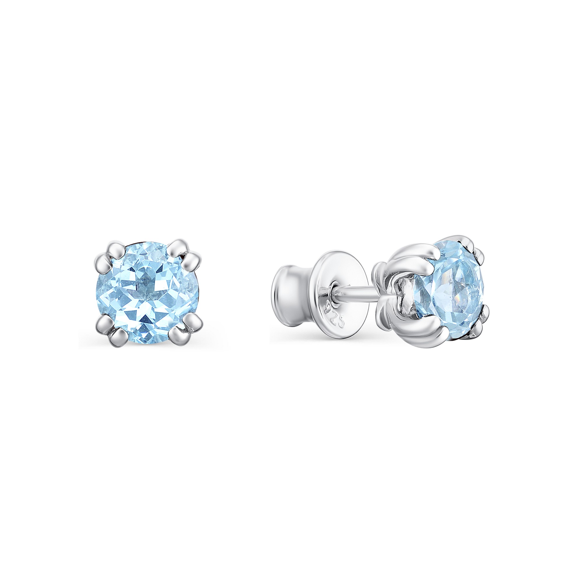 

Серьги женские из серебра АЛЬКОР 02-1195/00ТБ-00 топаз, 02-1195/00ТБ-00