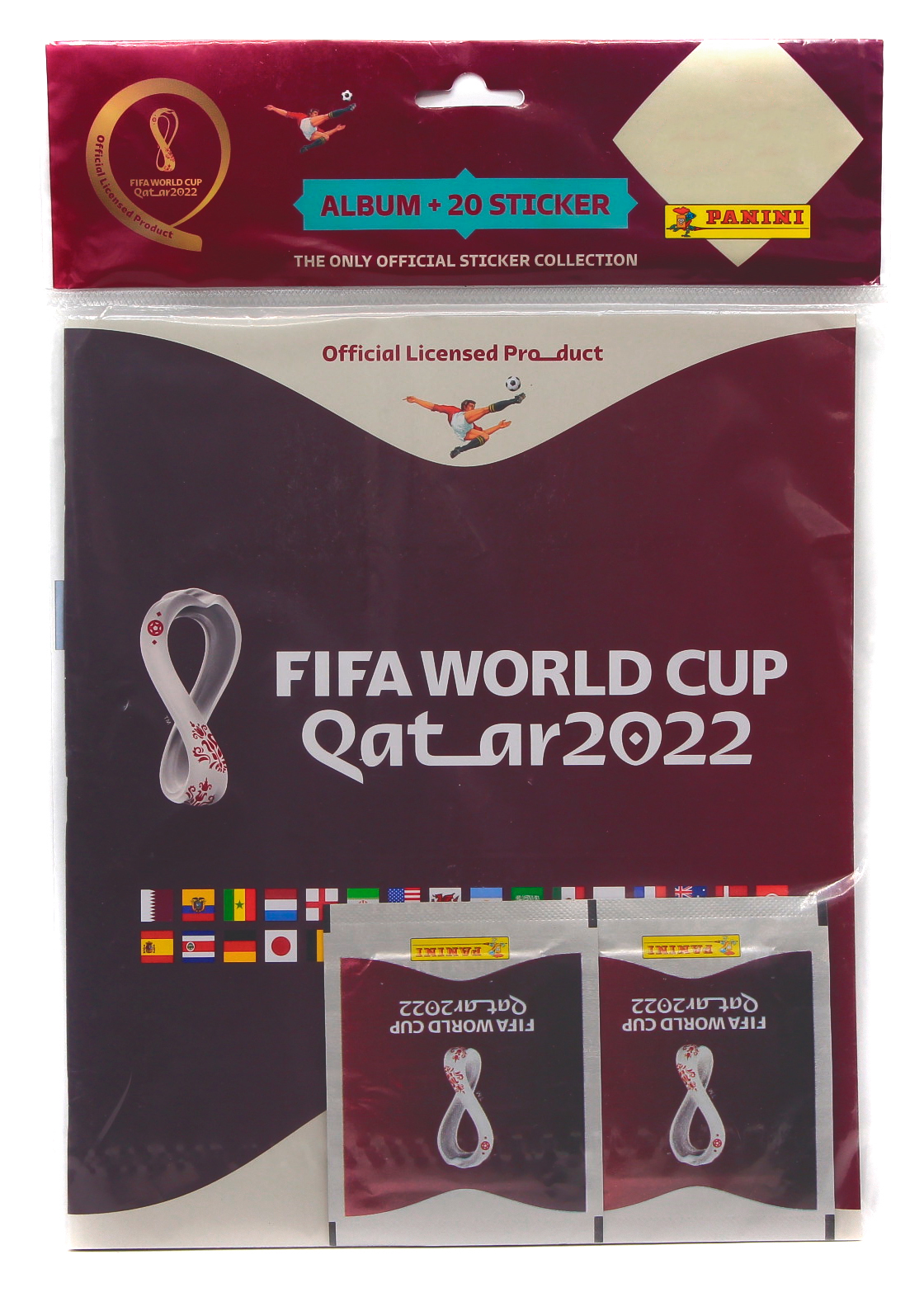 Альбом и 4 пакетика наклеек FIFA World Cup Qatar 2022 от Panini (на английском языке)