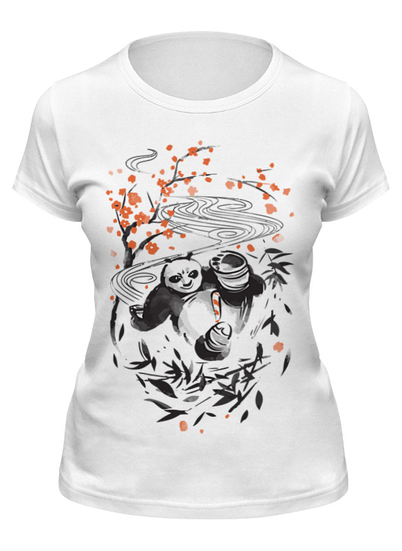 

Футболка женская Printio Панда (panda) белая XL, Белый, Панда (panda)