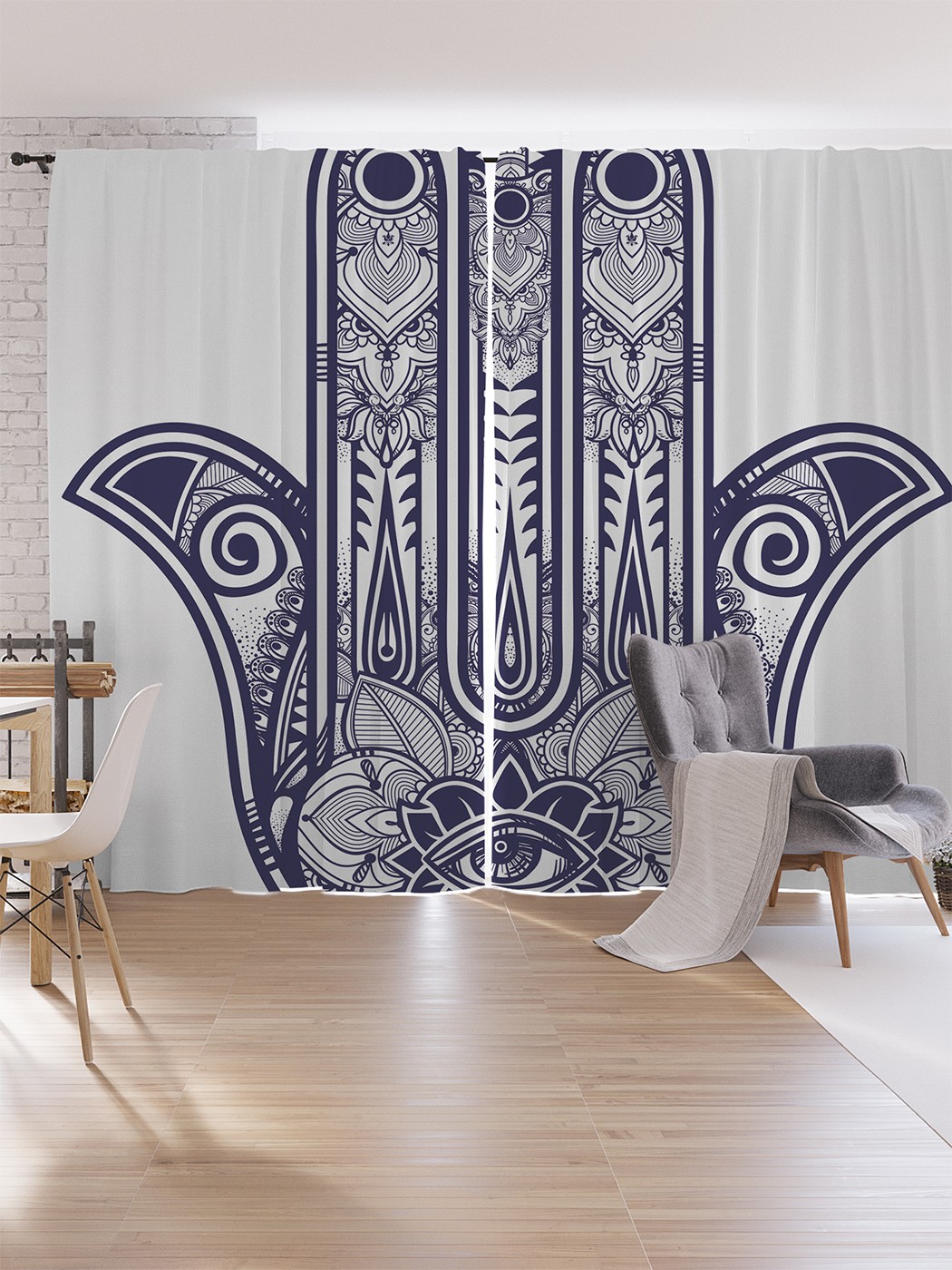 

Шторы под лён JoyArty "Рука Мириам", серия Oxford DeLux, 340х265 см, Рука Мириам