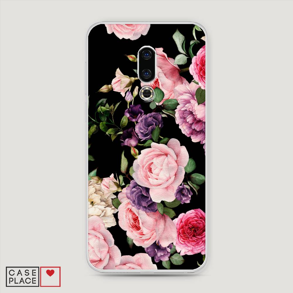 

Чехол Awog на Meizu 16th "Пионы на черном", Черный;розовый;зеленый, 72750-8