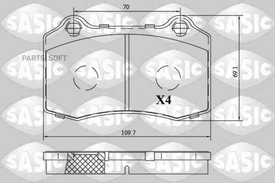 Тормозные колодки SASIC дисковые 6210093