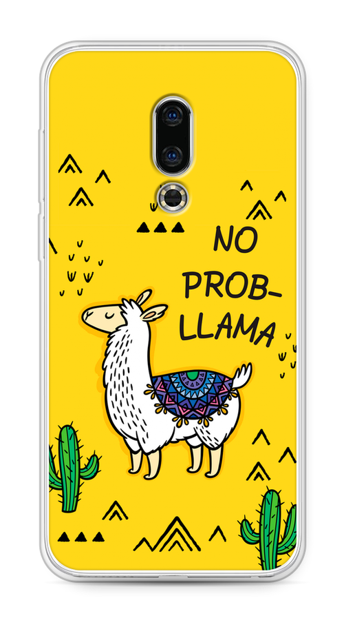

Чехол Awog на Meizu 16th "No probLLama", Желтый;черный;синий, 72750-2