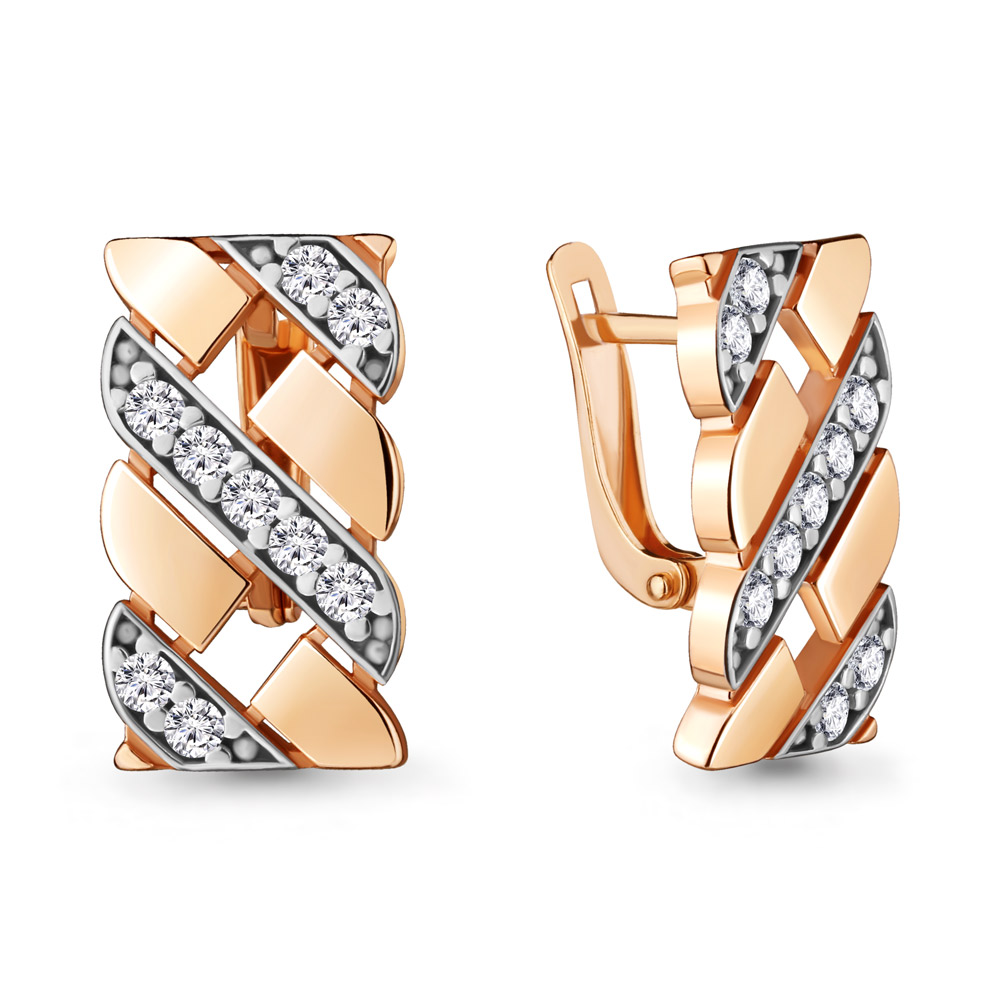 

Серьги из серебра с фианитом Aquamarine 48089А_925_з, 48089А_925_з