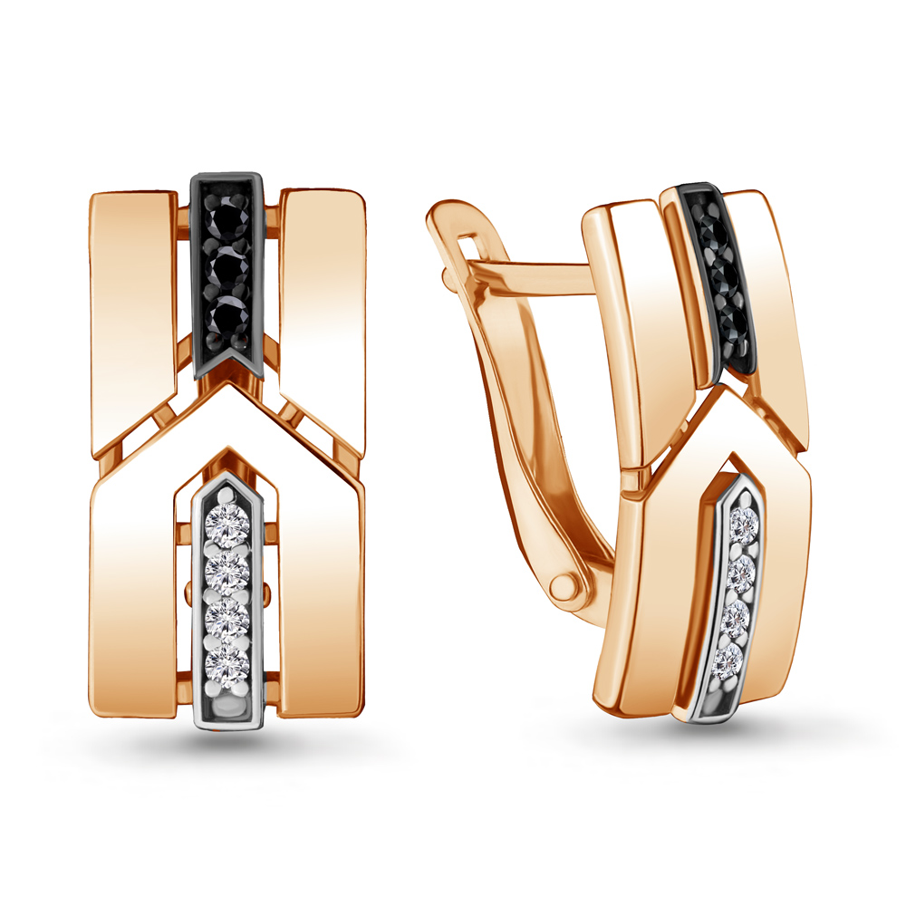 

Серьги из серебра с фианитом/кристаллом ювелирным Aquamarine 48090АЧ_925_з, 48090АЧ_925_з