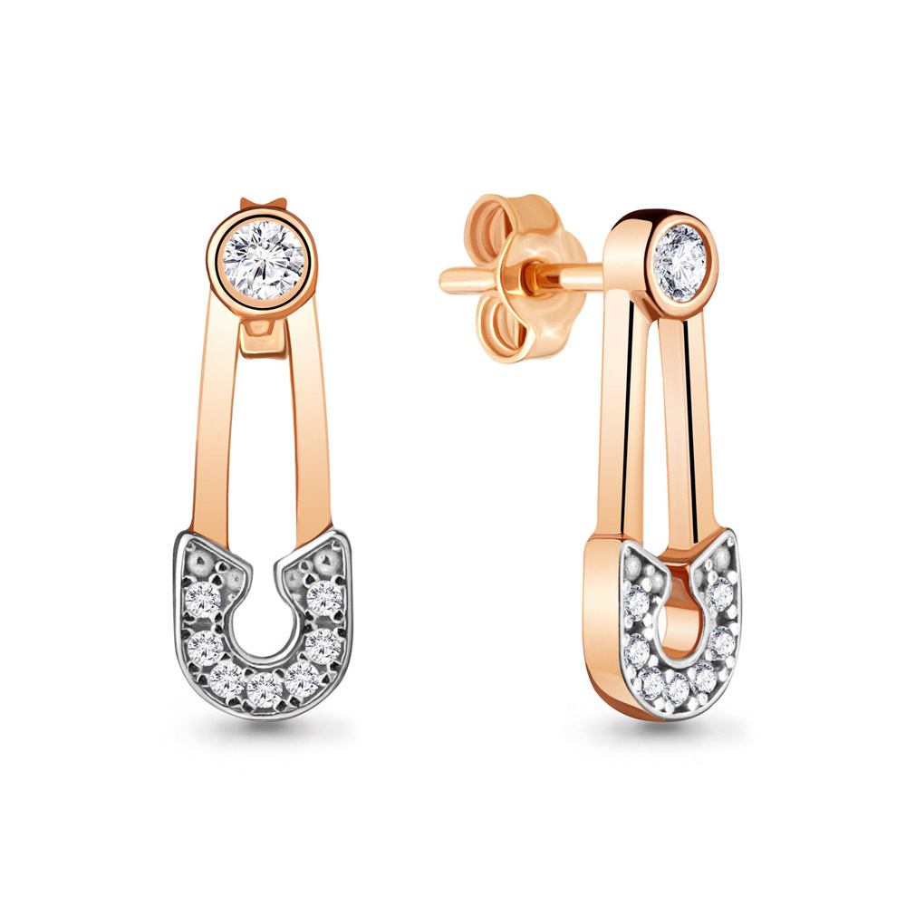 

Серьги из серебра с фианитом Aquamarine 48097А_925_з, 48097А_925_з