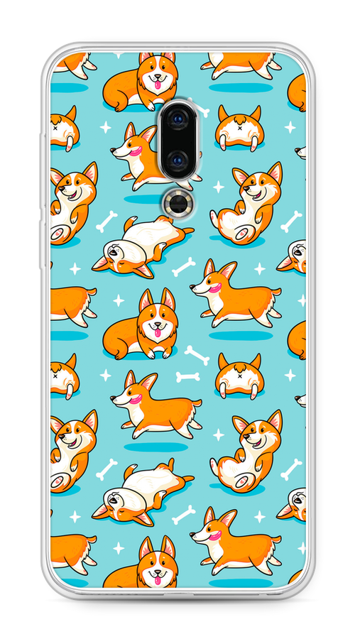 

Чехол Awog на Meizu 16th "Веселые корги", Коричневый, 72750-2