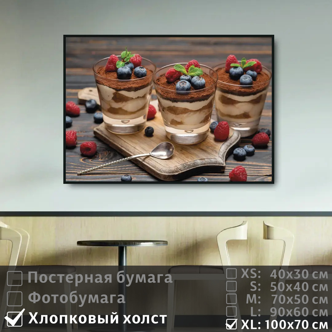 

Постер на холсте ПолиЦентр Натюрморт из сладостей на завтрак 100х70 см, НатюрмортИзСладостейНаЗавтрак1