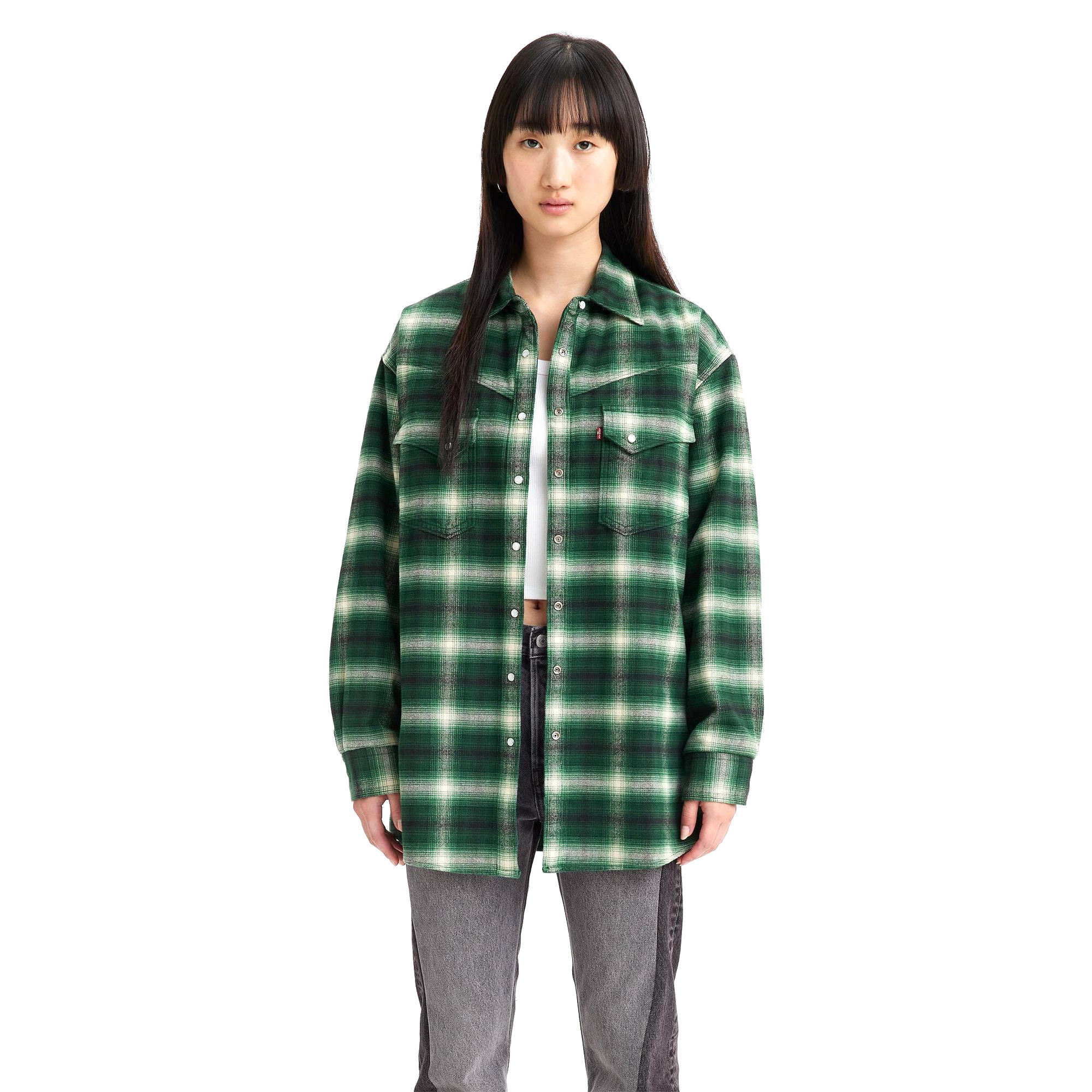

Рубашка женская Levi's A3364-0006 разноцветная S, Зеленый, A3364