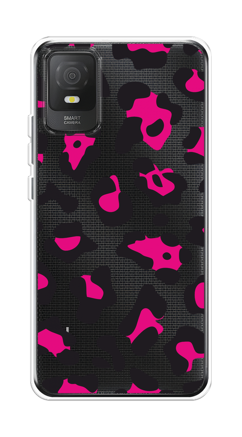 

Чехол на TCL 403 "Pink cow spots", Черный;розовый, 291650-1