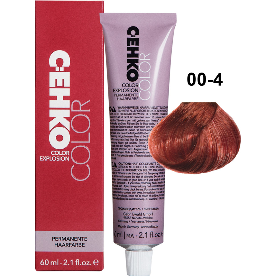 

Крем-краска для волос C:ehko Color Explosion 00-4 медный 60 мл
