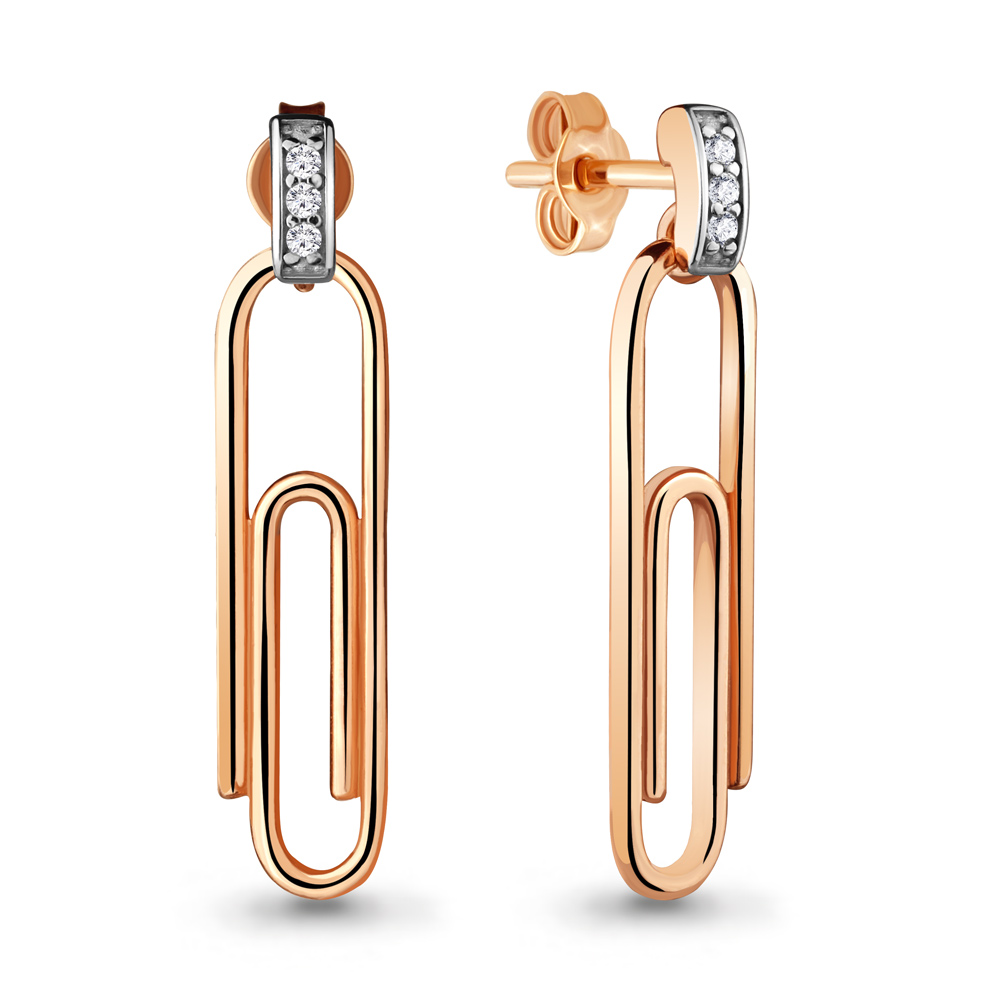 

Серьги подвески из серебра с фианитом Aquamarine 48100А_925_з, 48100А_925_з