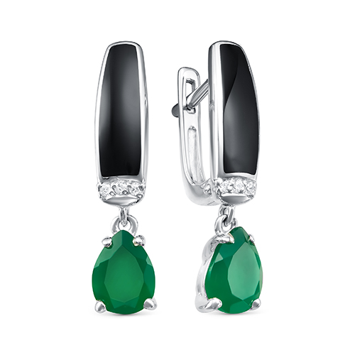 

Серьги из серебра с фианитом АЛЬКОР 02-1460/0М35-00, 02-1460/0М35-00