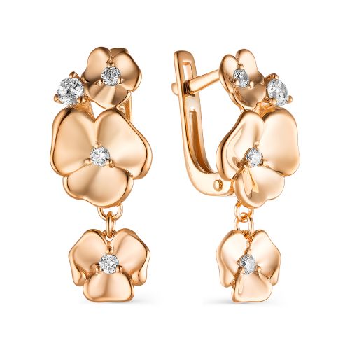 

Серьги женские из серебра АЛЬКОР 02-1667/00КЦ-06 фианит, 02-1667/00КЦ-06
