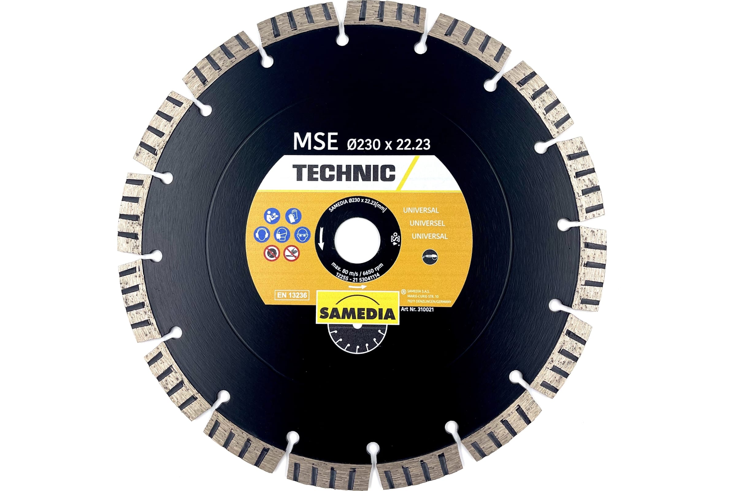 SAMEDIA Диск алмазный универсальный Д230х22,23 16 сег. TECHNIC MSE 310021