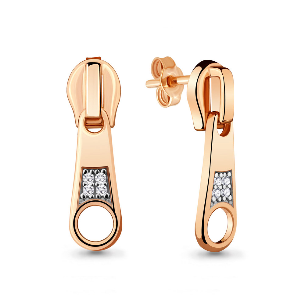 

Серьги подвески из серебра с фианитом Aquamarine 48102А_925_з, 48102А_925_з