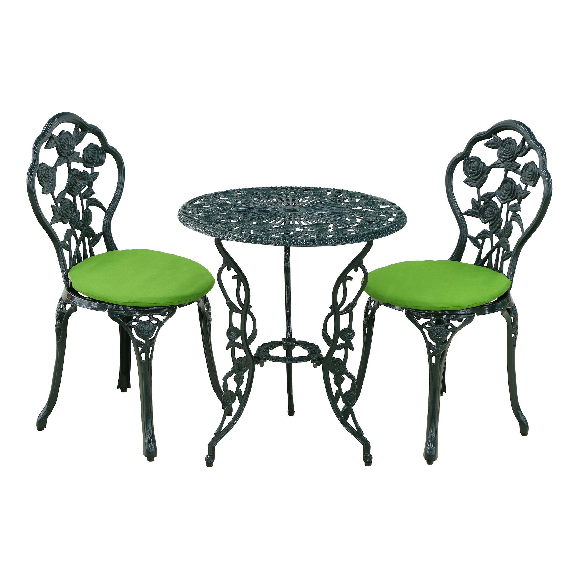 Набор мебели Linyi 3 предмета металл темно-зеленый-салатовый