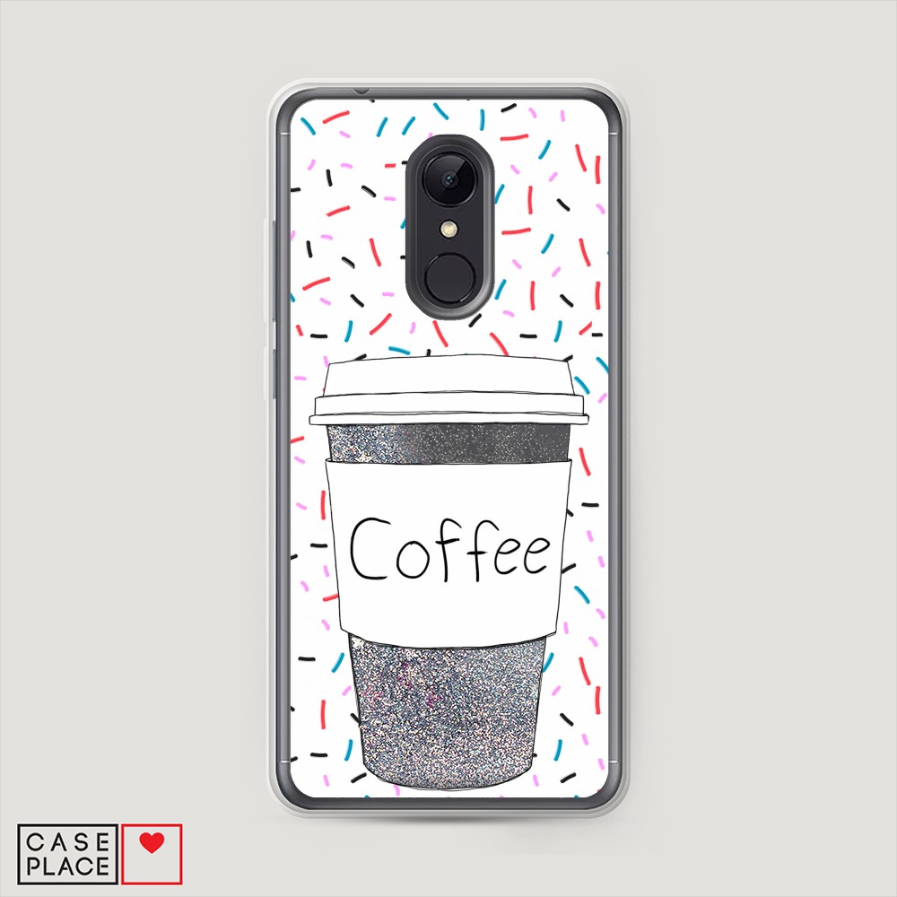 

Чехол Awog на Xiaomi Redmi 5 "Coffee прозрачный стакан", Разноцветный, 33091-1