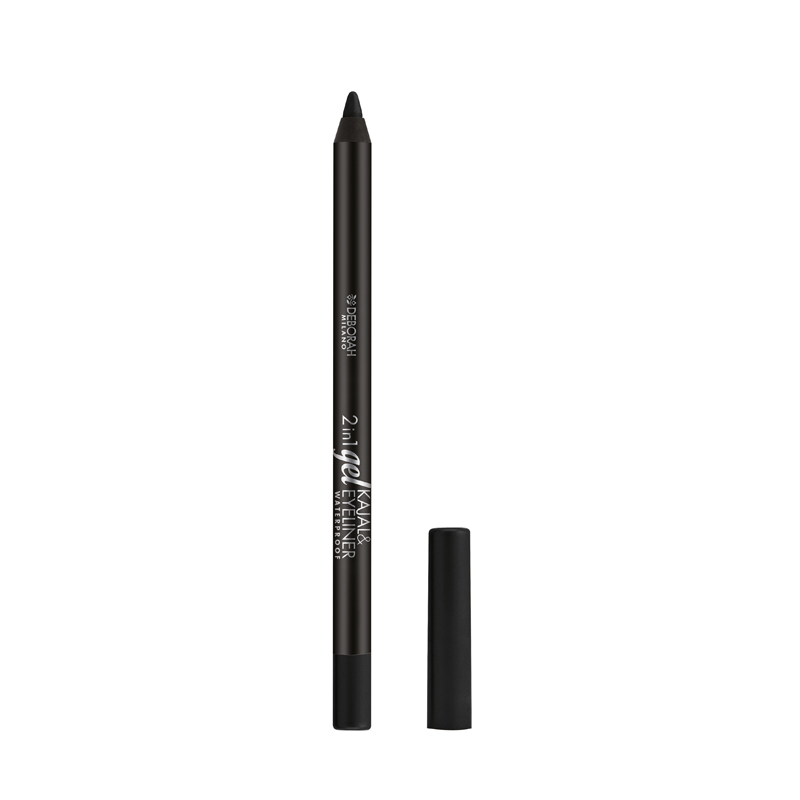 фото Карандаш для век гелевый deborah milano gel kajal & eyeliner pencil 2 in 1 т.01 черный