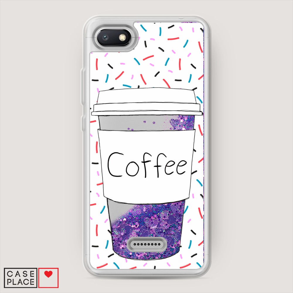

Жидкий чехол с блестками "Coffee прозрачный стакан" на Xiaomi Redmi 6A, 34192-1