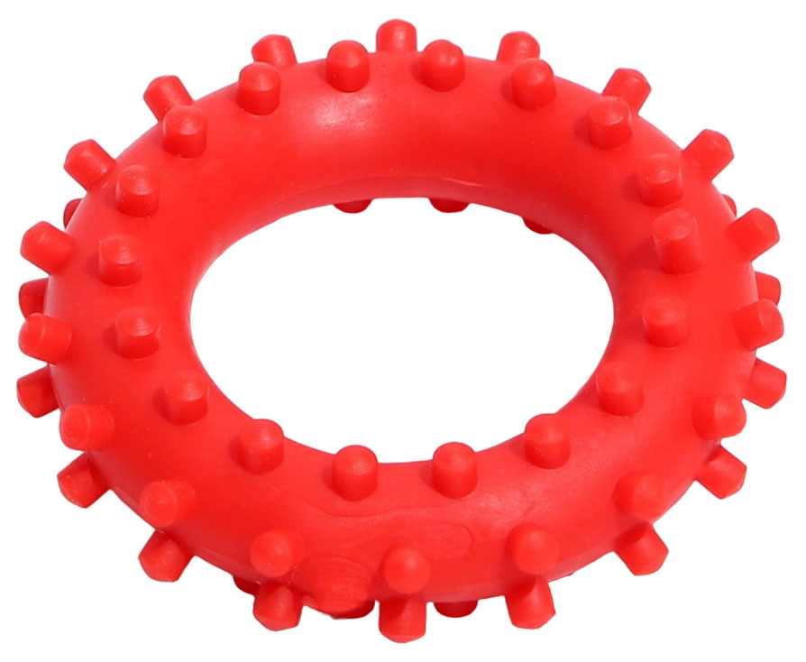 фото Игрушка кольцо с шипами №1, 6,1 см, красная nobrand