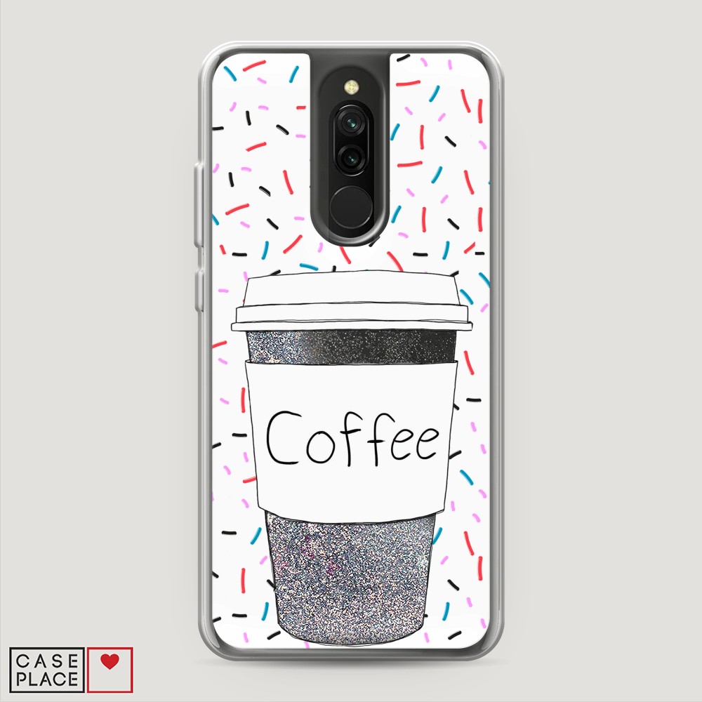 

Жидкий чехол с блестками "Coffee прозрачный стакан" на Xiaomi Redmi 8, 37191-1