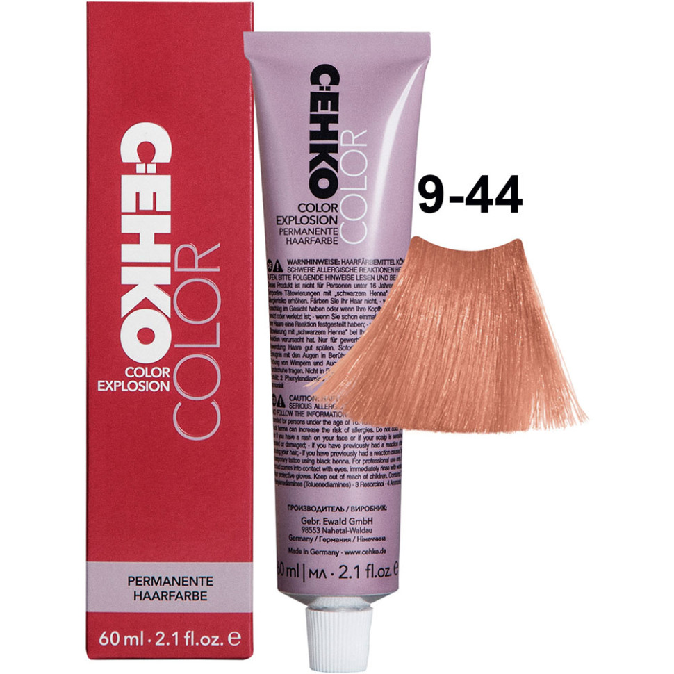 

Крем-краска для волос C:ehko Color Explosion 9-44 имбирь 60 мл, Блонд;красный