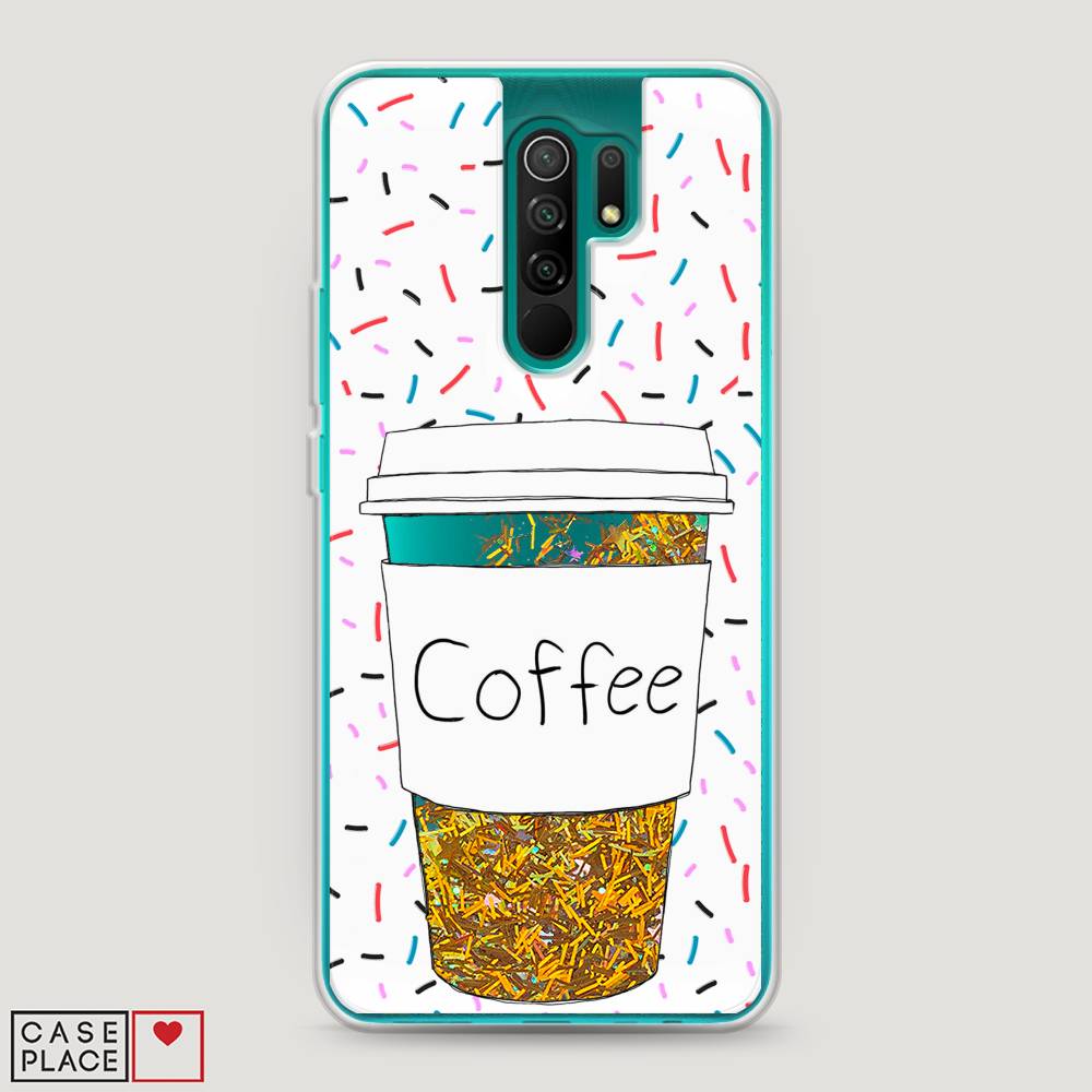 

Жидкий чехол с блестками "Coffee прозрачный стакан" на Xiaomi Redmi 9, 38390-1