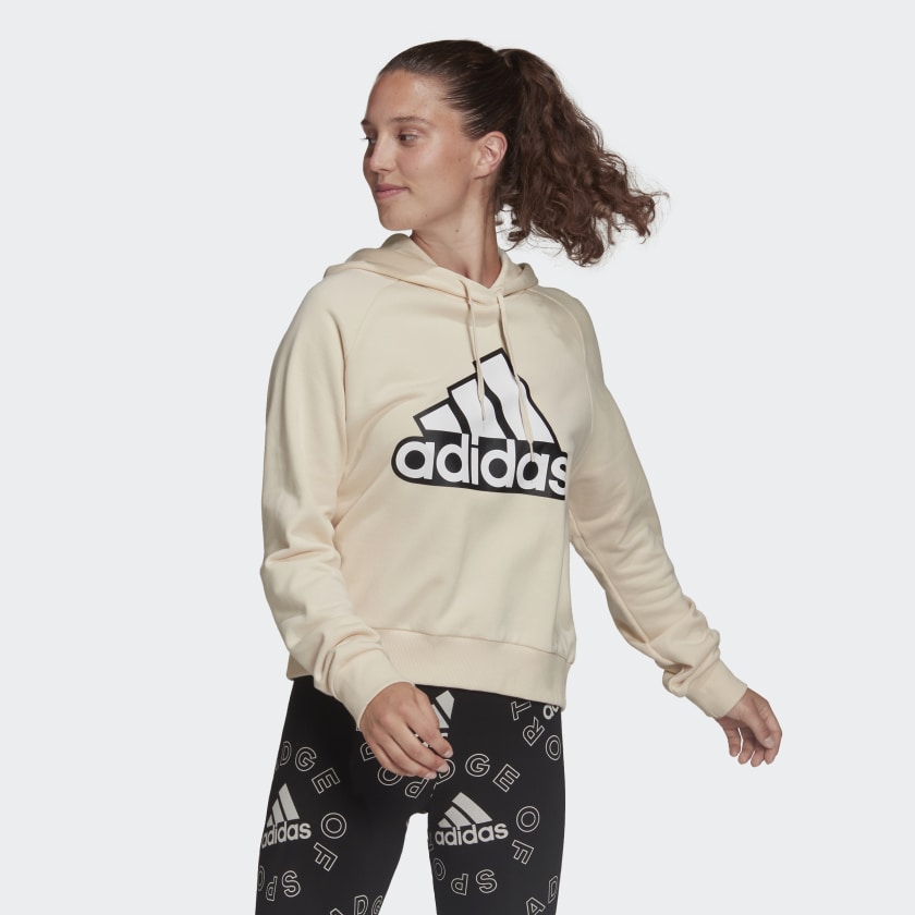 Худи женское Adidas HC9179 бежевое XS