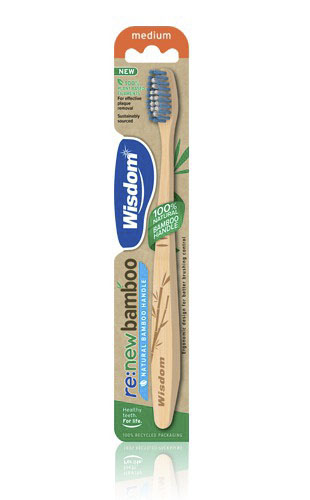 фото Зубная щетка wisdom 100% recycled plastic toothbrush twin pack medium