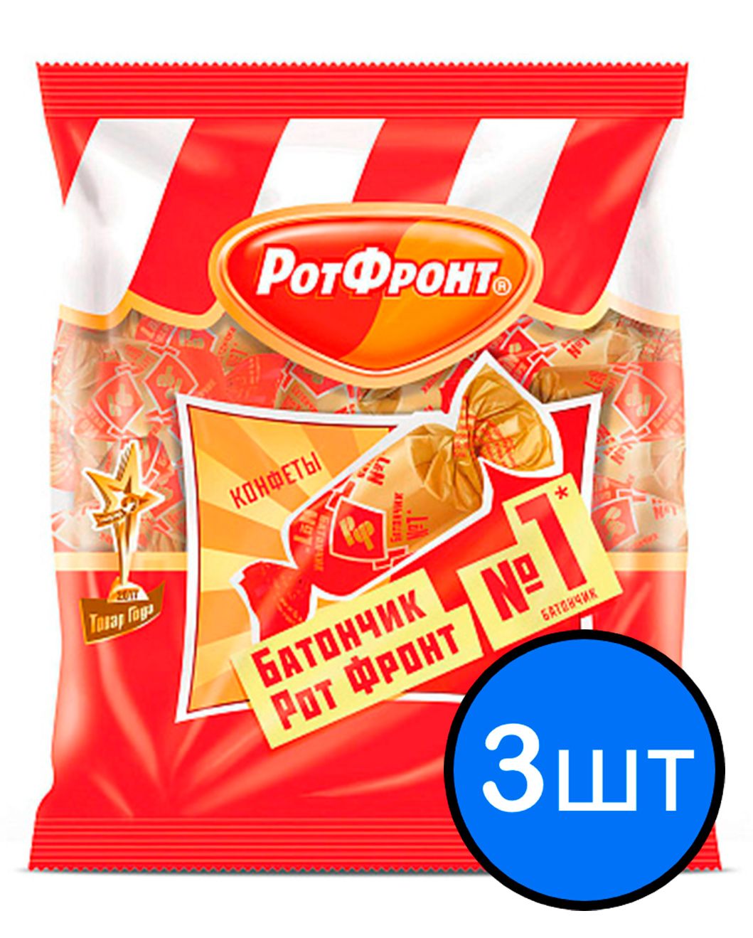 

Конфеты Батончики, Рот Фронт, 250г х 3шт