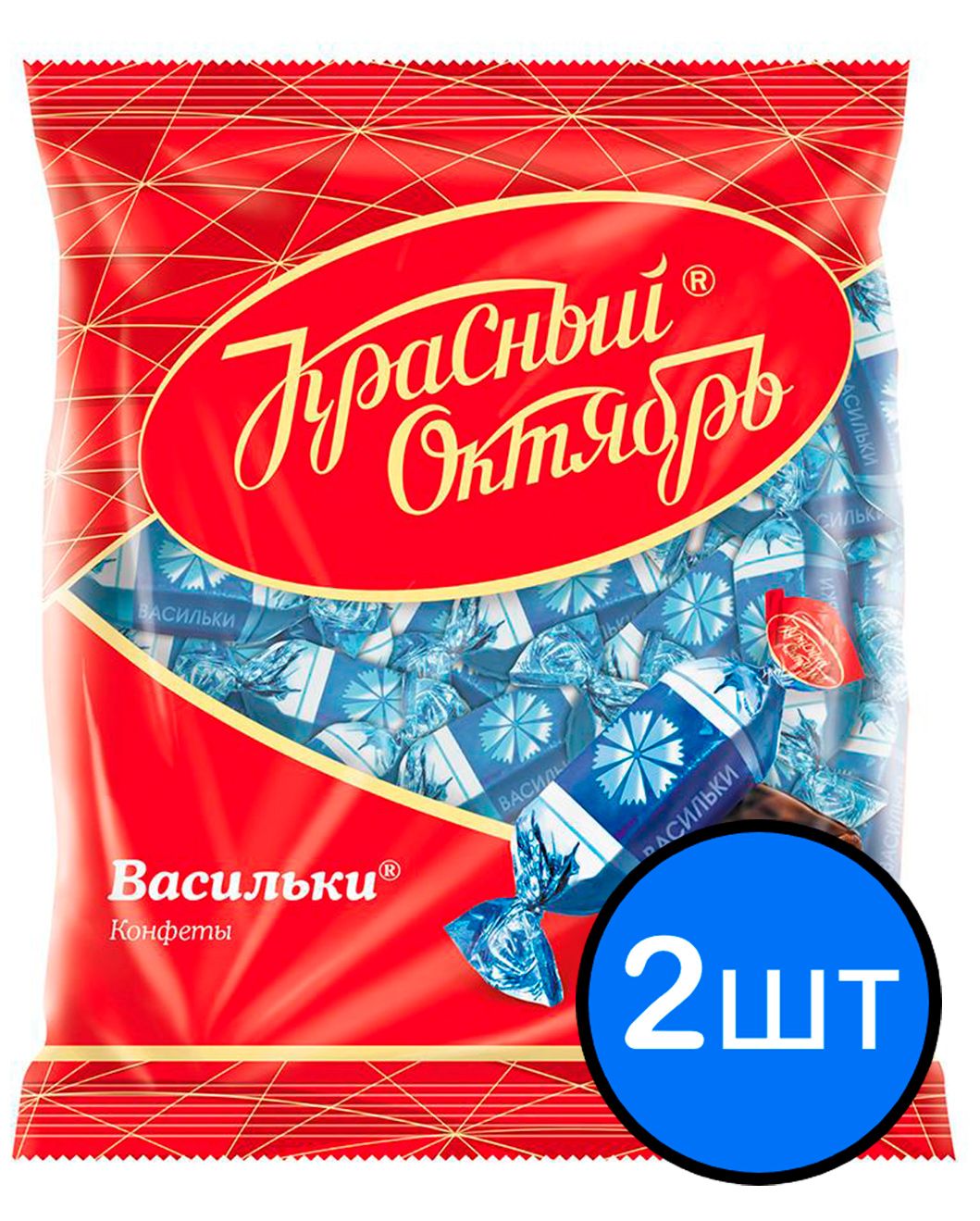 

Конфеты Васильки, Красный Октябрь, 250г х 2шт
