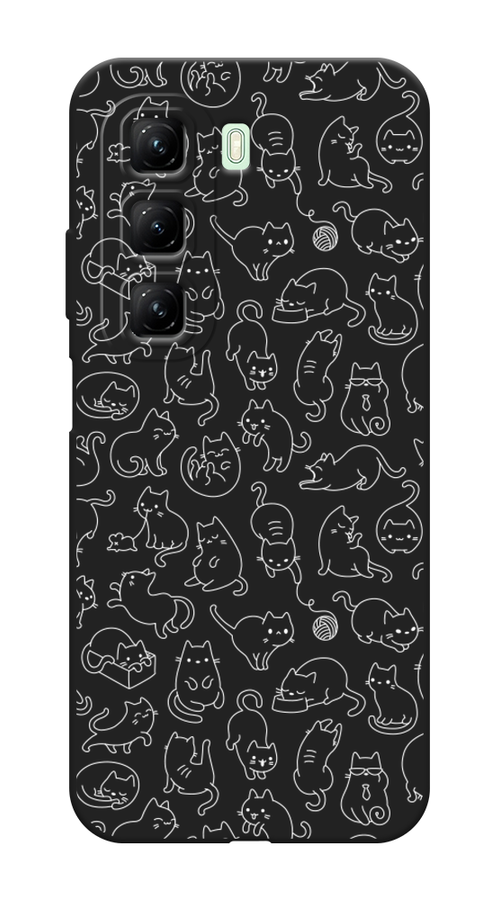 

Чехол Awog на Infinix Hot 50 4G "Шкодливые котики", Прозрачный;бежевый, 3106552-1